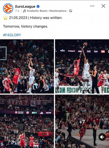 Η ανάρτηση της Euroleague ενόψει του τελικού