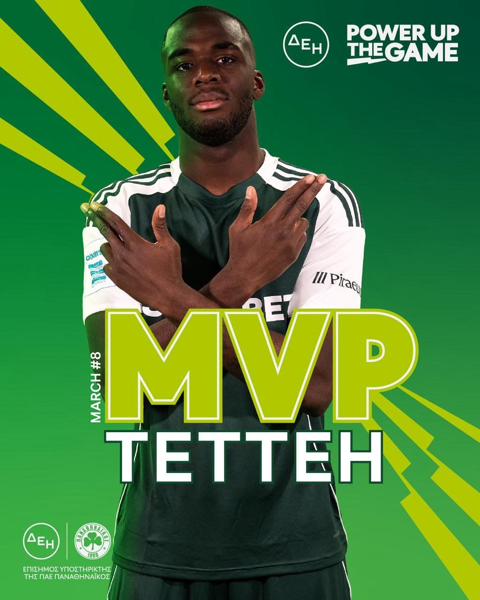 Η ανάδειξη του Τετέι σε MVP του Μαρτίου για τον Παναθηναϊκό