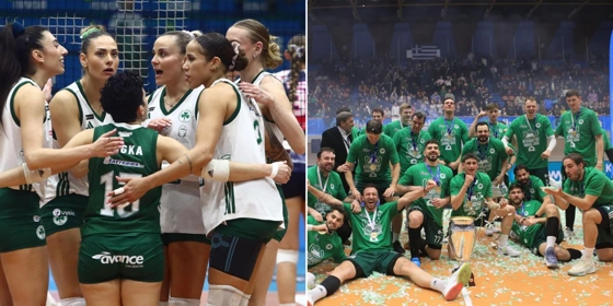 Παναθηναϊκός: Ο απόλυτος «βασιλιάς» σε ανδρικό και γυναικείο βόλεϊ!