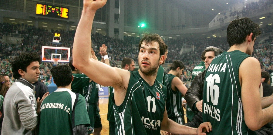 Ο Βασίλης Σπανούλης με την φανέλα του Παναθηναϊκού