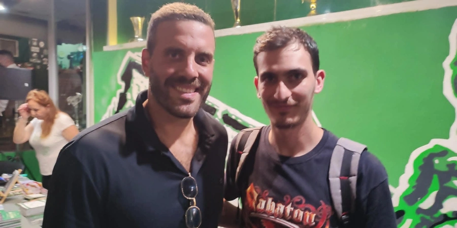 Ο Νίκος Παππάς με τον Στέφανο Αλαφάκη